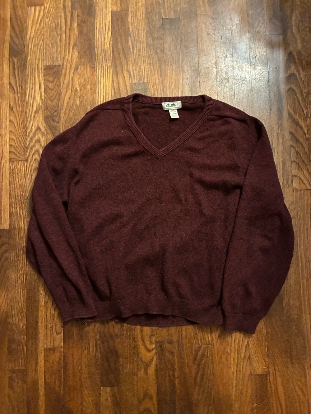 L.L. Bean Men's V-Neck Sweater - Burgundy Wine